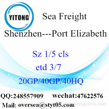 Mar de Porto de Shenzhen transporte de mercadorias para Port Elizabeth